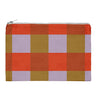 Pochette velours caro orange