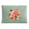 Pochette Velours 19x28 cm KIMIKO celadon