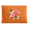 Pochette Velours 19x28 cm KIMIKO mandarine