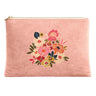 Pochette Velours 19x28 cm KIMIKO rose