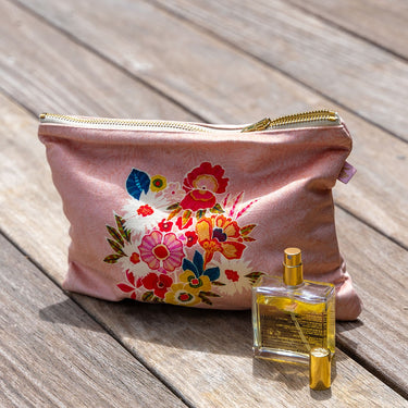 Pochette Velours 19x28 cm KIMIKO rose